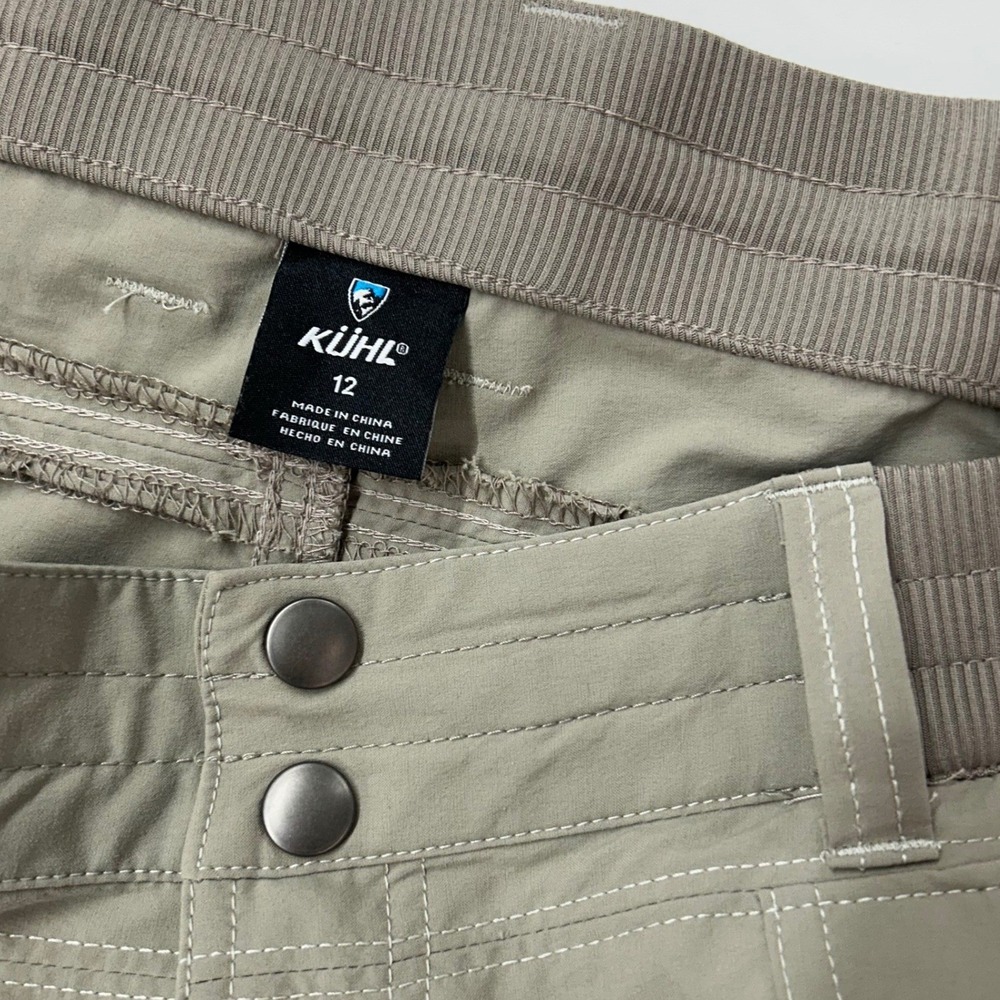Kuhl Bermuda Cargo Hiking Shorts Women's 12 Tan Outdoors Camping Capris Fishing - Picture 2 of 8